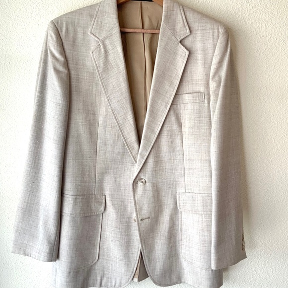 VINTAGE! LIKE NEW! Reed St James Mens Linen Blend Blazer - Picture 1 of 12